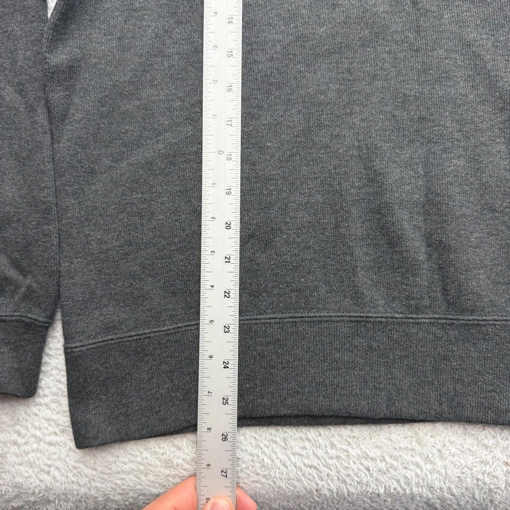 Polo Ralph Lauren Mens V-Neck Sweater Charcoal Gray 100% Cotton Size Medium